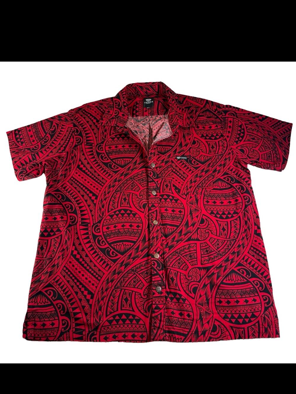 Tanoa Samoa 4XL Polynesian Tribal Tattoo Pattern Print Made In Figi short sleeve